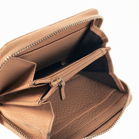 Gucci Soho Disco Rose Beige Leather GG Tassel Wallet - Picture 7 of 9